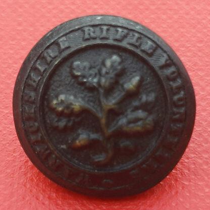 Warwickshire Rifle Volunteers - Blackened Brass Button.