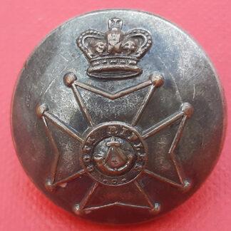 60th Rifles (King's Royal Rifle Corps) - Queen Victoria's Crown Officer's Blackened Button