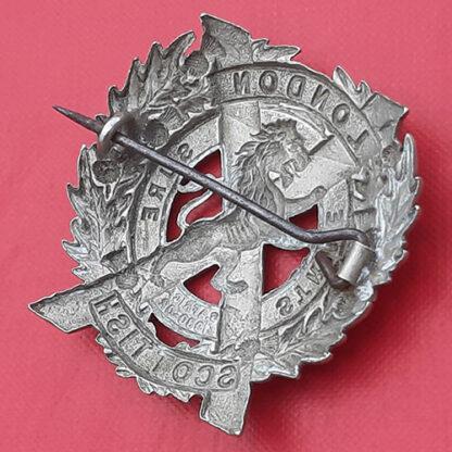 The London Scottish - White Metal Brooched Cap Badge. - Image 2