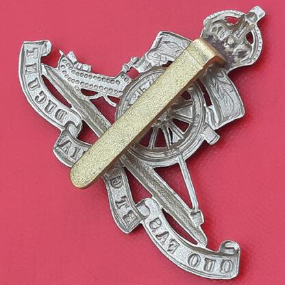 The Royal Artillery Volunteers - King's Crown White Metal Cap Badge. - Image 2