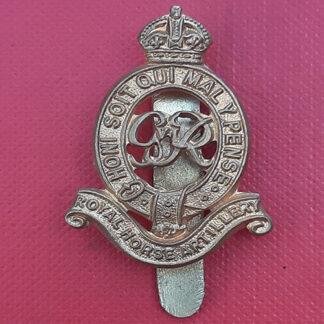 The Royal Horse Artillery - King's Crown GV1 Gilding Metal Cap Badge.