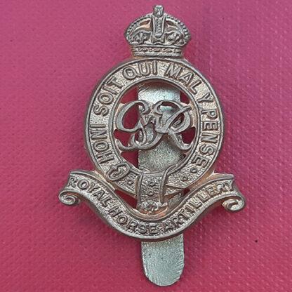 The Royal Horse Artillery - King's Crown GV1 Gilding Metal Cap Badge.
