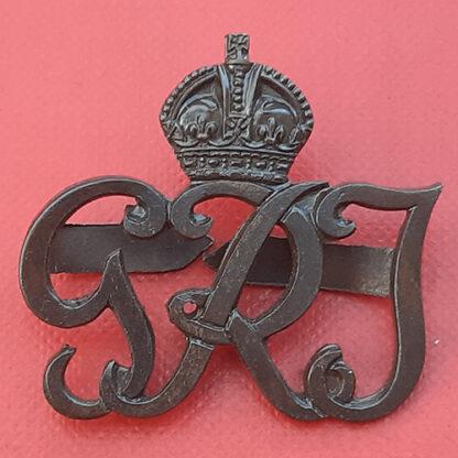 (India) General Service Corps - Officers Bronzed Cap Badge.