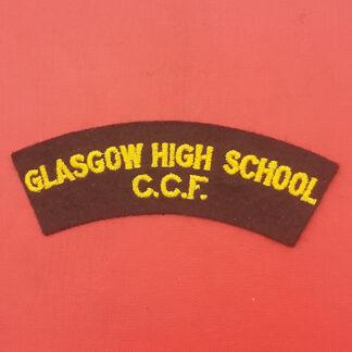 Glasgow High School C.C.F - Cloth Shoulder Title.