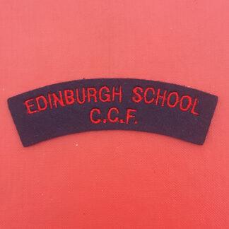 Edinburgh School C.C.F - Cloth Shoulder Title.