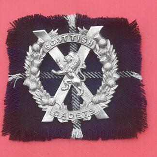 The Scottish Cadets - White Metal Cap Badge.