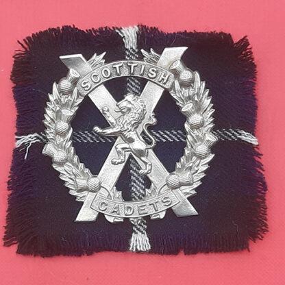 The Scottish Cadets - White Metal Cap Badge.