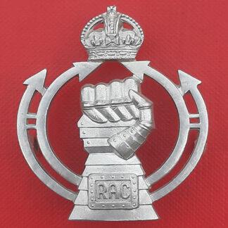 The Royal Armoured Corps - King's Crown Officer's Hallmarked Silver Cap Badge.