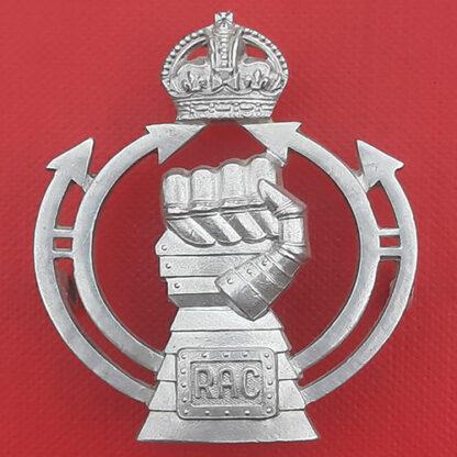 The Royal Armoured Corps - King's Crown Officer's Hallmarked Silver Cap Badge.