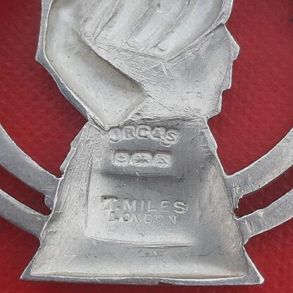 The Royal Armoured Corps - King's Crown Officer's Hallmarked Silver Cap Badge. - Image 3