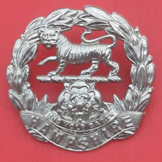 2nd Volunteer Battalion The Hampshire Regiment - White Metal Cap Badge.