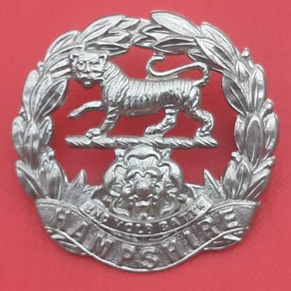2nd Volunteer Battalion The Hampshire Regiment - White Metal Cap Badge.