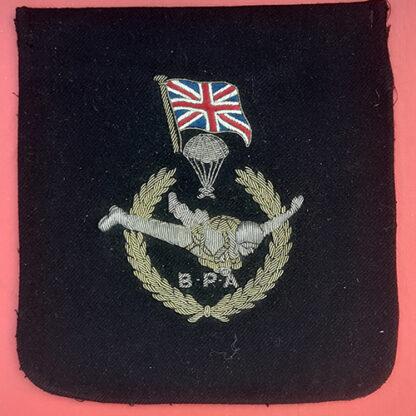The British Parachute Association - Bullion Blazer Badge.