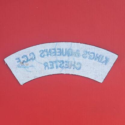 King & Queen's C.C.F Chester - Woven Cloth Shoulder Title. - Image 2