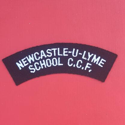 Newcastle Under Lyme School C.C.F - Woven Cloth Shoulder Title.