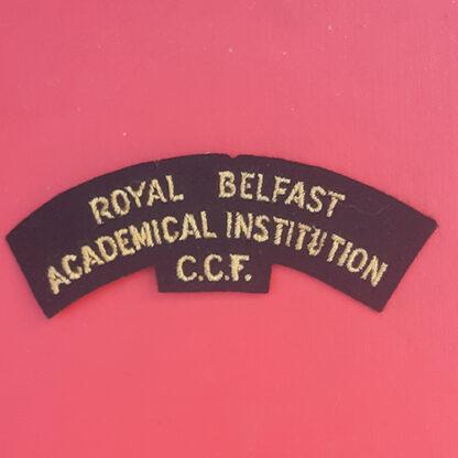 Royal Belfast Academical Institution C.C.F - Woven Cloth Shoulder Title.