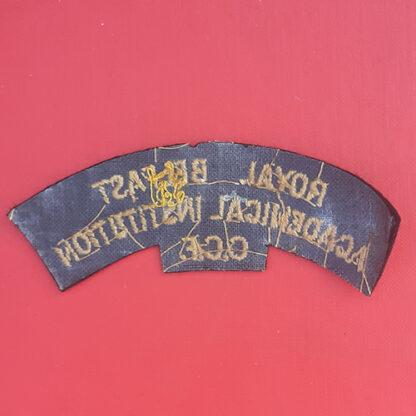 Royal Belfast Academical Institution C.C.F - Woven Cloth Shoulder Title. - Image 2