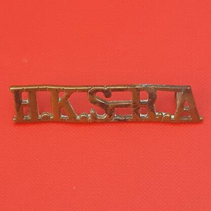 Hong Kong Singapore Royal Artillery - Gilding Metal Shoulder Title.