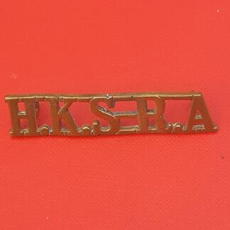 Hong Kong Singapore Royal Artillery - Gilding Metal Shoulder Title.