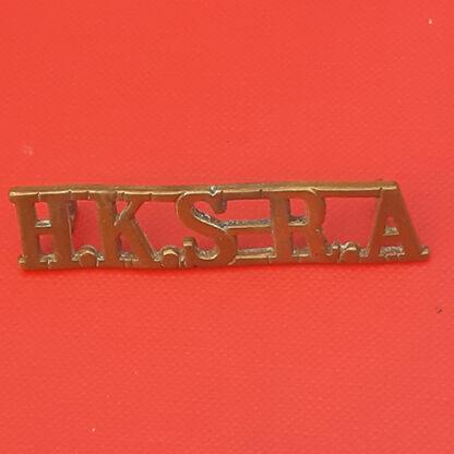 Hong Kong Singapore Royal Artillery - Gilding Metal Shoulder Title.