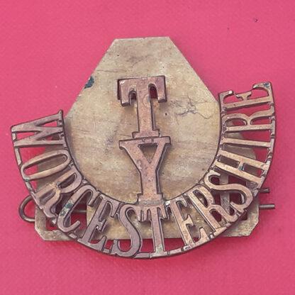Worcestershire Territorial Yeomanry - Gilding Metal Shoulder Title.
