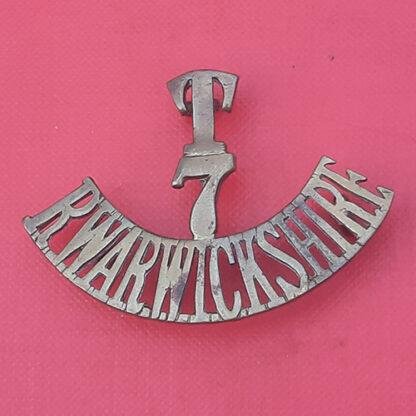 T7 Royal Warwickshire Territorials - Gilding Metal Shoulder Title.