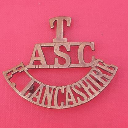 Army Service Corps Territorials East Lancashire - Gilding Metal Shoulder Title.
