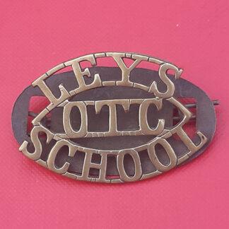 Leys School O.T.C - Gilding Metal Shoulder Title.