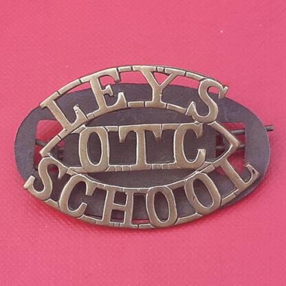 Leys School O.T.C - Gilding Metal Shoulder Title.
