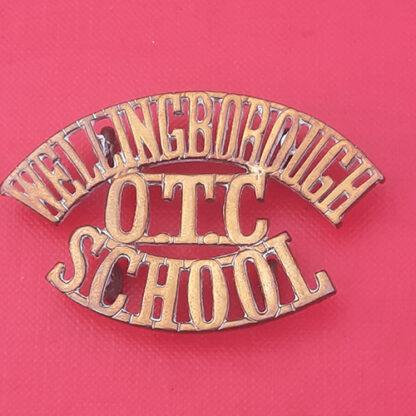 Wellingborough School O.T.C - Gilding Metal Shoulder Title.