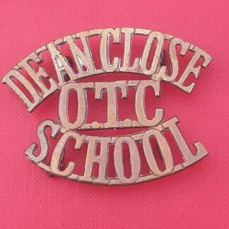 Dean Close School O.T.C - Gilding Metal Shouler Title.