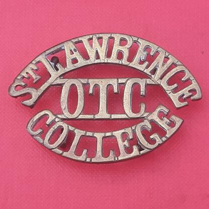 St. Lawrence College O.T.C - Gilding Metal Shoulder Title.