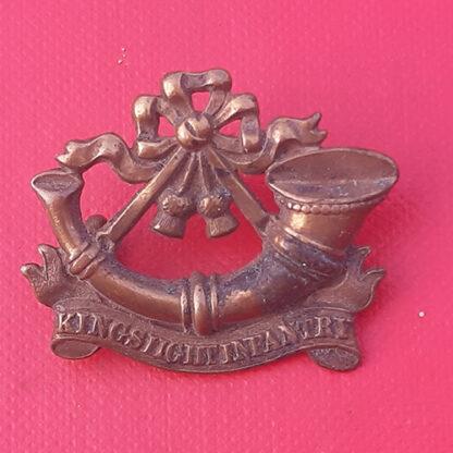 The Kings Light Infantry - Gilding Metal Collar Badge.