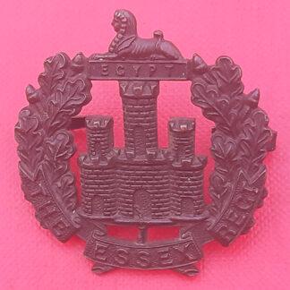 The Essex Regiment - Officers Service Dress Bronze Cap Badge.