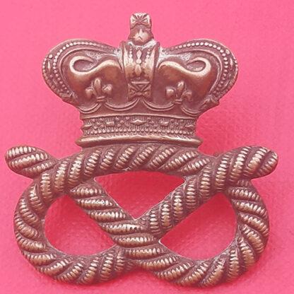 The Staffordshire Yeomanry - Queen Victoria's Crown Gilding Metal Cap Badge.