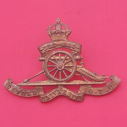 Oxford University O.T.C - King's Crown Gilding Metal Cap Badge.