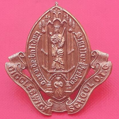 Giggleswick School O.T.C - Gilding Metal Cap Badge.