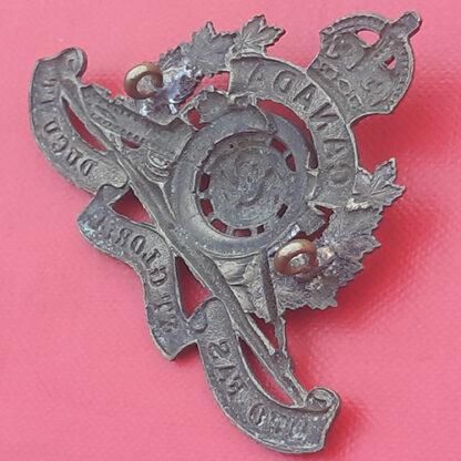 (Canada) The 72nd Royal Canadian Artillery - King's Crown Gilding Metal Cap Badge. - Image 2