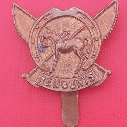 Army Remounts - Gilding Metal Cap Badge.