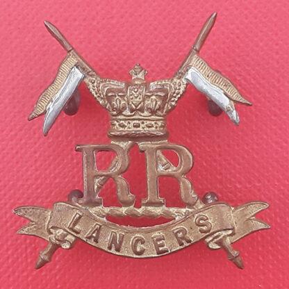Her Majesty's Reserve Regiment Of Lancers - Queen Victoria's Crown Bi Metal Cap Badge.