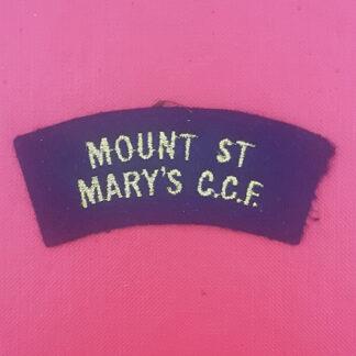 Mount St. Mary's C.C.F - Woven Cloth Shoulder Title.