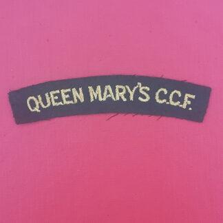 Queen Mary's C.C.F - Woven Cloth Shoulder Title.