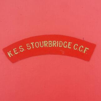 King Edward's School Stourbridge C.C.F - Woven Cloth Shoulder Title.