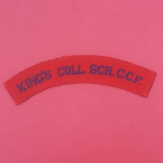 King's College School C.C.F - Woven Cloth Shoulder Title.