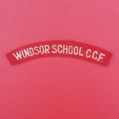 Windsor School C.C.F - Woven Cloth Shoulder Title.