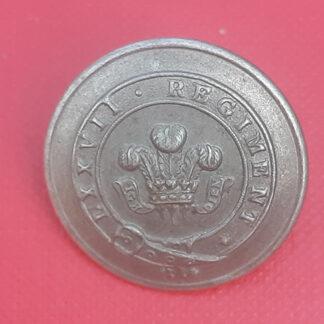 77th ( East Middlesex ) Regiment of Foot - Officers' Mess Waiters' 26mm Silvered Button.