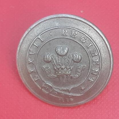 77th ( East Middlesex ) Regiment of Foot - Officers' Mess Waiters' 26mm Silvered Button.