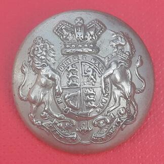 General Service Volunteers - Queen Victoria's Crown 25mm White Metal Button.