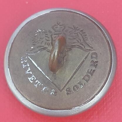 General Service Volunteers - Queen Victoria's Crown 25mm White Metal Button. - Image 2