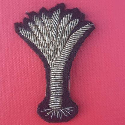 The Welsh Guards - Officer's Bullion Cloth Cap Badge.